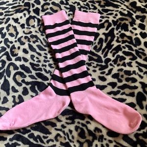 Pink knee high socks